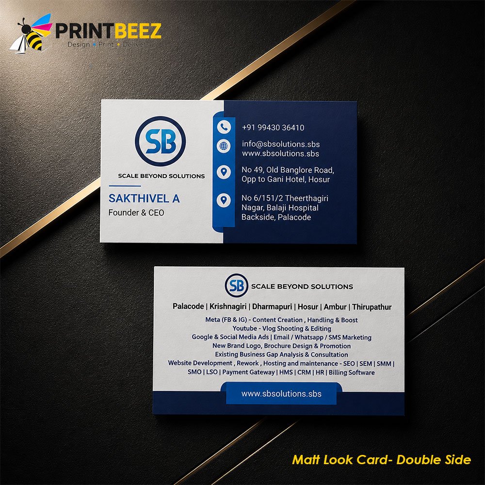 Matt Look Card Printing in Tamil Nadu