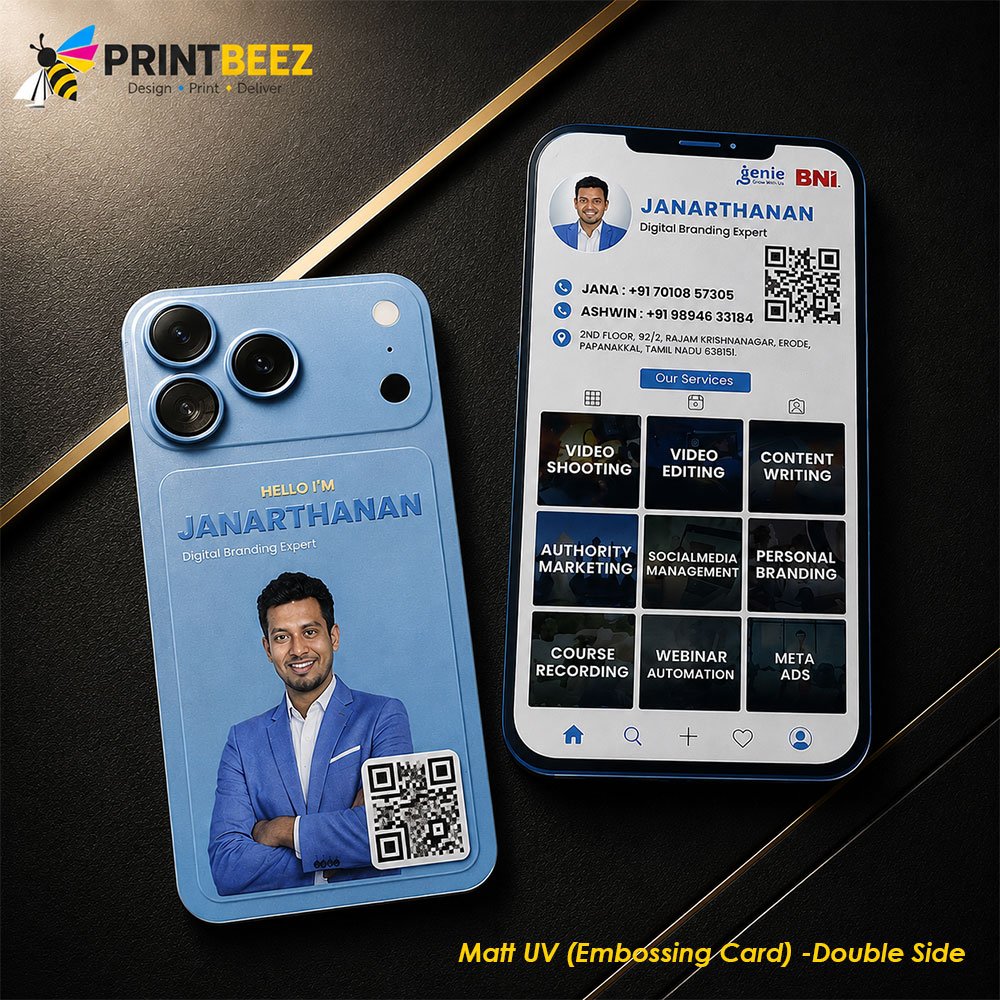 Matt UV Embossing Card Printing in Tamil Nadu