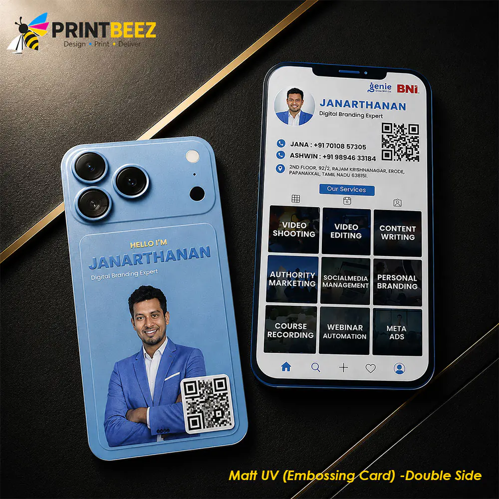 Matt UV Embossing Card Printing in Tamil Nadu