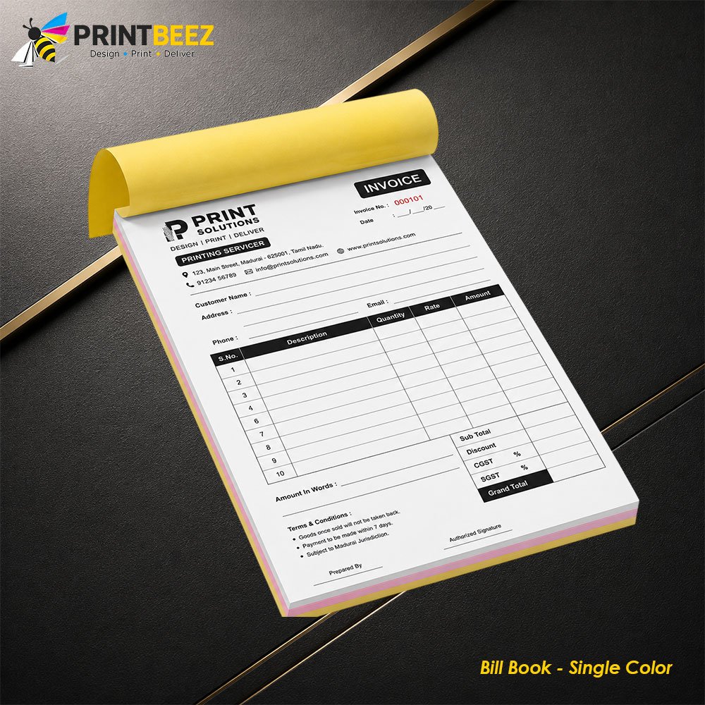 Bill Book Printing in Tamilnadu