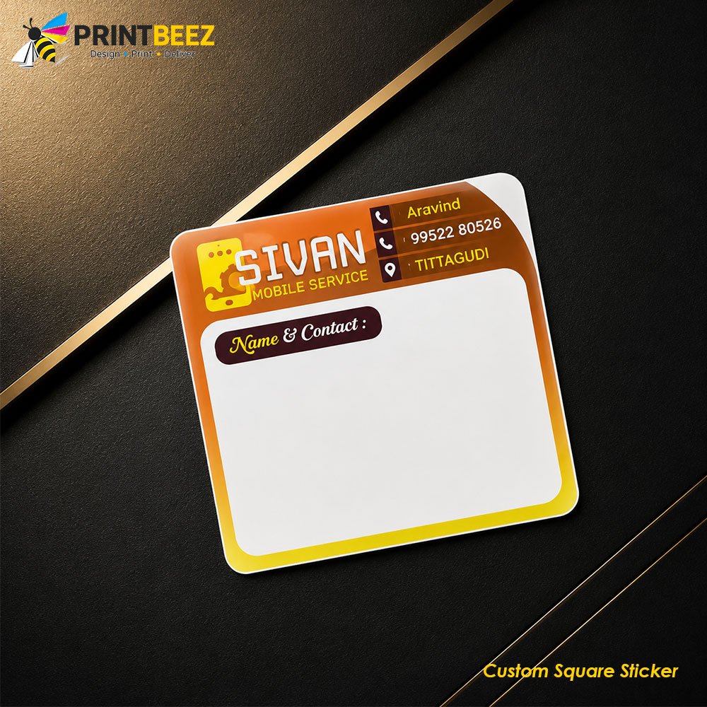 Custom Shape Stickers Printing in Tamil Nadu