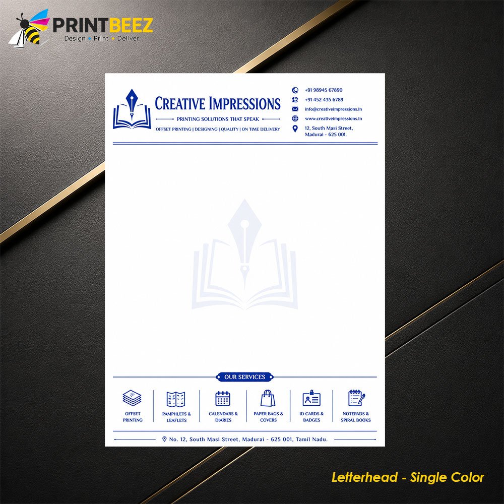 Letterhead Printing in Tamil Nadu