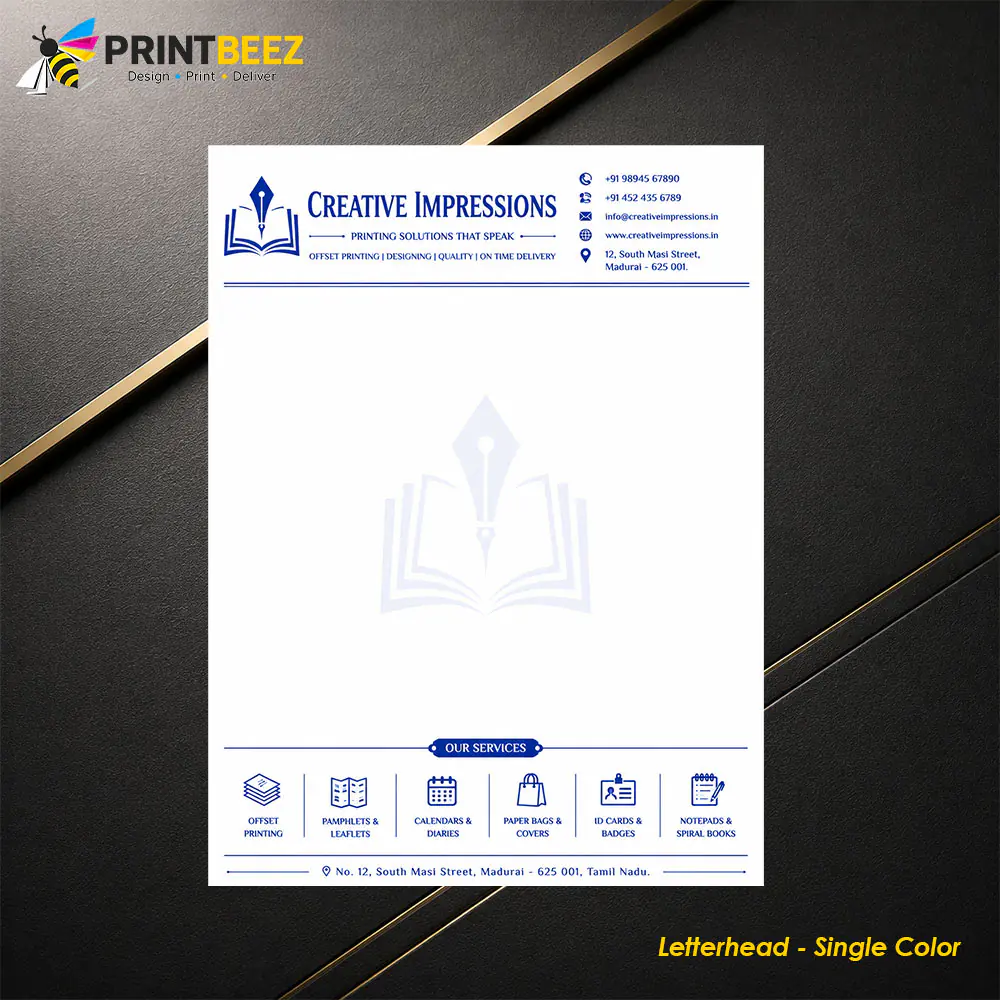 Letterhead Printing in Tamil Nadu